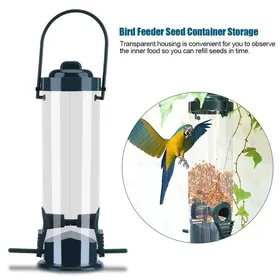 Comparer les prix de Mangeoire Abreuvoir à Oiseaux de Jardin Extérieur à Suspendre à Arbre Transparent---SHY-keeper