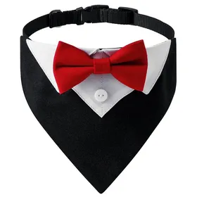 Comparer les prix de Collier bandana pour chien avec nœud papillon et collier réglable pour mariage
