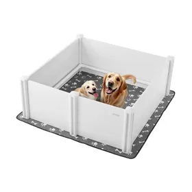 Meilleurs prix pour Parc de Mise Bas pour Chien-VEVOR-122x122x46 cm-Réglable Hauteur-pour Chiens de Grande Race
