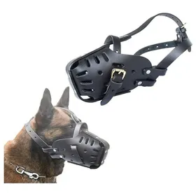 Comparer les prix de Muselières pour Animaux de CompagnieCuir Fait àChiens Taille Moyenne et GrandeBerger Allemand DobermanMasques Anti-Morsure Le D