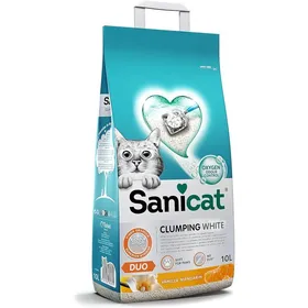 Meilleurs prix pour Litière chat minérale blanche agglomérante 10 L parfum vanille mandarine contrôle odeurs absorption rapide