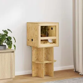 Meilleurs prix pour Marron Terrarium Durable - Résistant aux rayures - Marron 100 x 50 x 50 cm OSB A2752