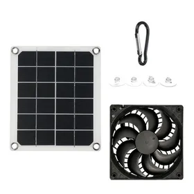 Meilleurs prix pour Ventilateur solaire 20W – MLBQ – 15 cm – Pour maison animaux et poulailler