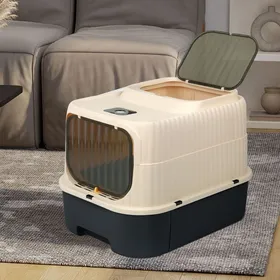 Meilleurs prix pour MIPAN-BAC A LITIERE Litière pliable pour chat - 37 x 49 x 37 cm - Meuble avec deux ouvertures capacité de charge de 15 kgnoir