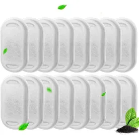 Comparer les prix de 16 Pcs Filtre Fontaine Chat - Éponge filtrante et Coton de Remplacement Ovale pour Fontaine
