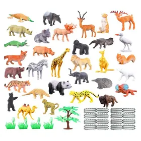 Meilleurs prix pour Jouets animaux 3 en 1 animaux de la ferme animaux sauvages de la jungle dinosaures mini figurines danimaux avec étui de transp