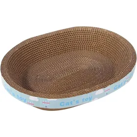 Comparer les prix de Chats Grattoir Carton Carton Chat Lit Maison Tapis Jouet Interactif Chat Grattoir Planche pour Dormir 50x38x9cm