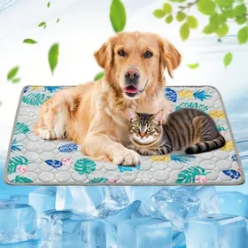 Meilleurs prix pour Grand tapis rafraîchissant pour chien 100 x 70cm Tapis rafraîchissant pour animaux de compagnie Lavable Auto-rafraîchissant Avec