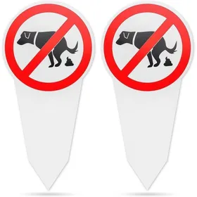 Comparer les prix de Lot de 8 panneaux « Interdiction de faire ses besoins » - Panneaux pour chiens - « Toilettes interdites ici » - pour parcs e SANPIE