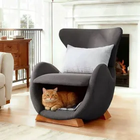 Meilleurs prix pour Confortable fauteuil pour chiens et chats 66×69×76 cm design requin-baleine scandinave tissu anti-griffures