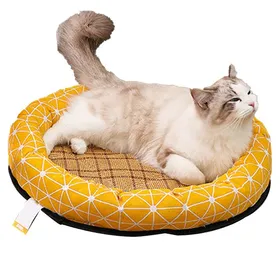 Comparer les prix de Coussin rafraîchissant pour chien coussin dété doux et respirant pour petit chien tapis rond antidérapant et lavable
