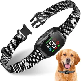 Meilleurs prix pour Anti-Bark Collar - 4 Correction Modes 8 Sensitivity Levels IP67 Waterproof Automatic Detection (Black)