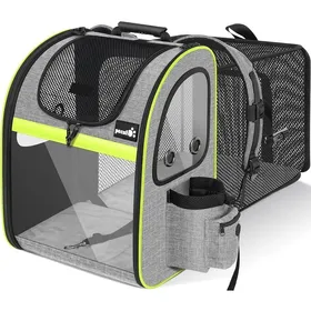 Comparer les prix de Sac à dos extensible pour chat et chien portable et respirant avec ouverture sur le dessus poche pour harnais et dos extensible