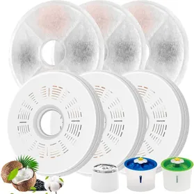 Comparer les prix de Lot De 6 Filtre Fontaine Eau Chat, Filtre Fontaine Chat Pour 3L Flower Pet Water Dispenser Fountain, Filtres De Fontaine À Ea[Y418]