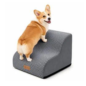 Meilleurs prix pour VOUNOT® Escalier pour chien et chat à 2 marches en mousse haute densité - antidérapante déhoussable lavable - 40x40x30cm gris
