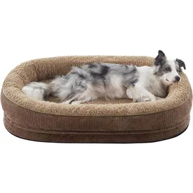 Meilleurs prix pour Panier canapé pour chien orthopédique - mousse à mémoire 89 x 63 x 18 cm - housse imperméable et amovible - grand chien