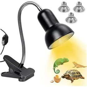Comparer les prix de Support Flexible E27 avec Pince pour Lampe Chauffante Reptile Interrupteur Dimmable Noir