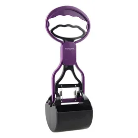Meilleurs prix pour Ramasseur de déjections canines - TChoupin - 28x9cm - Poignée allongée - Grande ouverture - Facile à installer - Portable - Violet