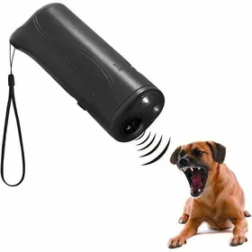 Meilleurs prix pour Répulsif ultrasonique pour chien à LED – Anti-aboiement 3 en 1 – Portée 20 pieds – Inoffensif pour animaux et humains Femeo