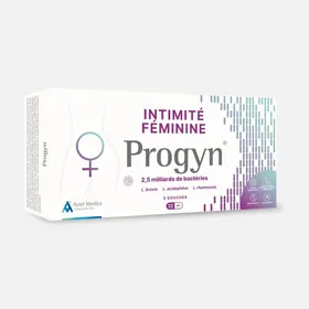 Comparer les prix de Complément alimentaire - Progyn® - Équilibre de la Flore Intime - Probiotiques & Prébiotiques - 64 gélules