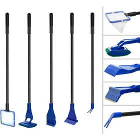 Comparer les prix de Kit de nettoyage pour aquarium plastique bleu outils ergonomiques entretien réservoir usage domestique .