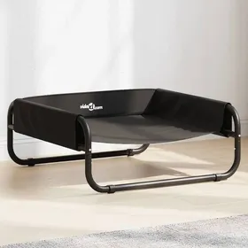 Meilleurs prix pour Automne/hiverLit surélevé pour chien anthracite tissu Oxford et acier - HAuteur:24cm - Grande Taille &FR_731986