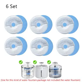 Comparer les prix de Filtres pour fontaine à eau pour chat - Phoesky - Charbon actif - Système de filtration à cycle quadruple