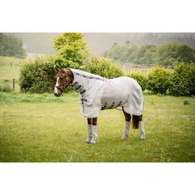 Meilleurs prix pour Couverture anti-mouches pour cheval Rambo Protector Horseware - silver/navy - Argenté - 66/145 cm