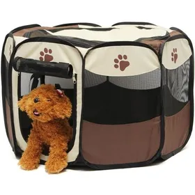 Meilleurs prix pour Parc à Chiots Clôture Octogonal Pliable Pour Animaux Chenil Chien