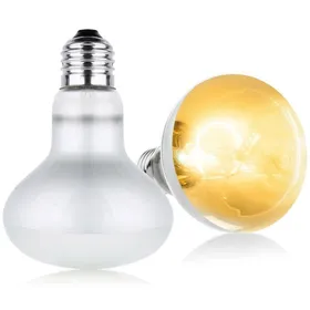 Meilleurs prix pour Lampe Chauffante2pcs 100W Lampe Chauffante Tortue UVA E27 Spiral Lampe Reptiles Silver Plated Glass Ampoule Lamp Chauffante