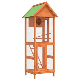 Comparer les prix de SALE dhiver Volière/Maison à oiseaux - UU - Pour oiseaux - marron 60x585x160 cm bois massif de pin CC752