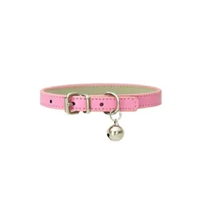 Meilleurs prix pour Collier en cuir PU pour animaux - Phoesky - Pour petits chiens et chats - Cloche en satin