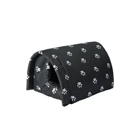 Meilleurs prix pour Niche dextérieur pour Chat Imperméable PVC Maison danimaux avec Doublure Douce Gris60x43x40cm