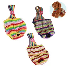 Meilleurs prix pour Lot de 3 culottes hygiéniques pour chien et chat culottes physiologiques pour chaton motif bandelettes sangles de serrage