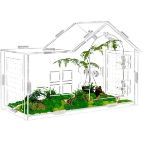 Meilleurs prix pour Acrylic Jumping Spider Enclosure Multipurpose Terrarium for Tarantula Gecko Chameleon Beetle and Mantle High Transparent-A