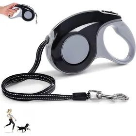 Comparer les prix de Laisse rétractable de Chien Laisse pour Enrouleur de 5M avec Design Ergonomique et Rétractation Laisse Confortable Laisse (Black)
