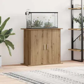 Meilleurs prix pour Support daquarium en bois dingénierie - vidaXL - 81x36x73 cm - Chêne artisanal - Brun - 3 niveaux de rangement