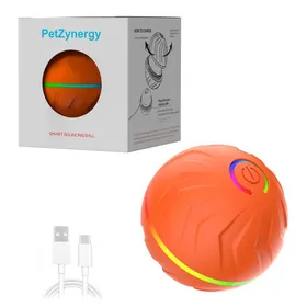 Comparer les prix de Balle rebondissante pour animaux - Phoesky - 66 mm - Éclairage longue durée - Sauts aléatoires - Jouet intelligent