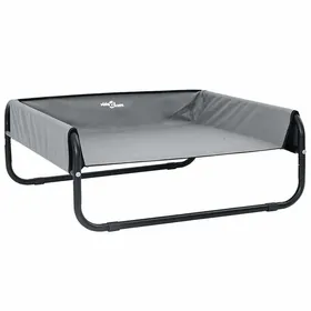 Comparer les prix de Réduction - Lit pour Chien VIDAXL charge maximale : 50 kg Surélevé Gris Clair M Tissu Oxford et Acier @33902