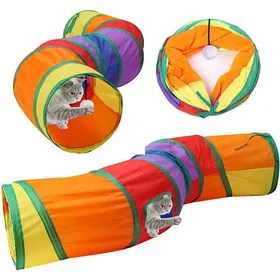 Meilleurs prix pour Jouet Tunnel pour Chat Interieur Jouets pour Chats Jeu tunelle pour Chat Interactif 2 Voies Jouer pour Chaton Intérieur (S-Tunnel)