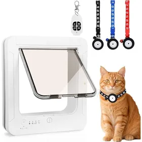 Meilleurs prix pour Chatiere pour Chat Puce Electronique Accès Sélectif pour Votre Chat Empêche Les Étrangers dEntrer Installation Facile