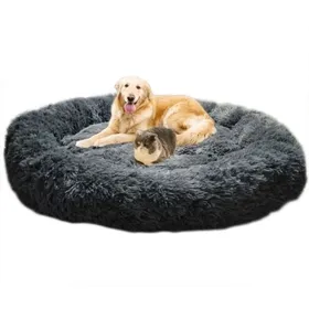 Comparer les prix de Lit pour Animal - YYV - Deluxe - Extra large - Lavable - Rond - Gris