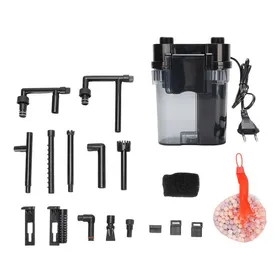 Meilleurs prix pour Filtre aquarium mural – Nosheir – 300 L/h 4 W – silencieux bas niveau – 12×8×16 cm