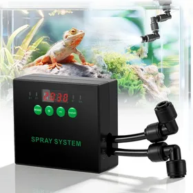 Comparer les prix de Système Intelligent de Brumisation Reptiles Humidificateur pour Terrarium avec Buses 360° et Minuterie pour Fleurs Forêt