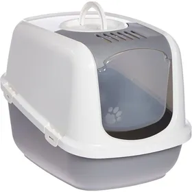 Comparer les prix de YSFMODE-Savic Nestor Jumbo-Gris-Bac À Litière-66X48X46Cm