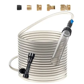 Comparer les prix de Aspirateur à Gravier pour Aquarium-VEVOR-Tuyau PVC-152m-3 Types dadaptateurs en Laiton-Nettoyer Le GravierLe Sable