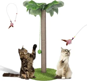 Meilleurs prix pour Poteau Griffoir Chat En Sisal,Arbre À Chat 85 Cm,Griffoir Pour Chat,Colonne Sisal&Base Moquette Douce,Corde Sisal&Balle Suspendue,