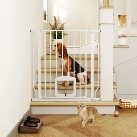 Comparer les prix de Barrière de sécurité chien extensible 75-85 cm barrière descalier double verrouillage hauteur 76 cm blanc