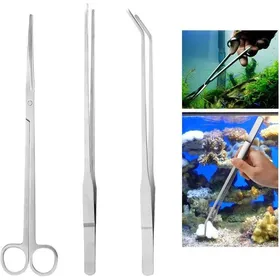Meilleurs prix pour 3 Pack Aquarium Kit Outil Accessoires Outils dAquarium en Acier Inoxydable Poisson Starter Kits Réservoir Eau Plante Pinces C