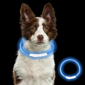 Comparer les prix de Collier Lumineux Chien Collier de Chien Rechargeable USB Clignotant LED Collier avec 3 Modes de Sécurité Réglables pour
